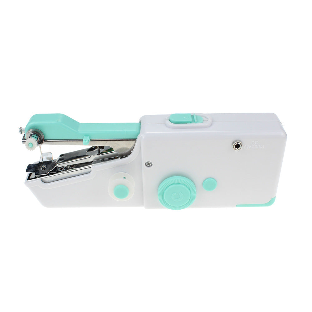 Portable Mini Hand Sewing Machine Quick Handy Sew Needlework Cordless Clothes Fabrics Household Electric Sewing Machine CJD