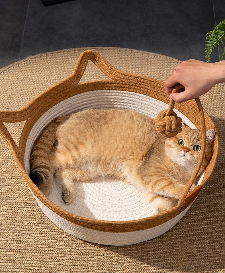 Coarse Linen Rattan Woven Four Seasons Universal Summer Cat Nest Pets Fashion