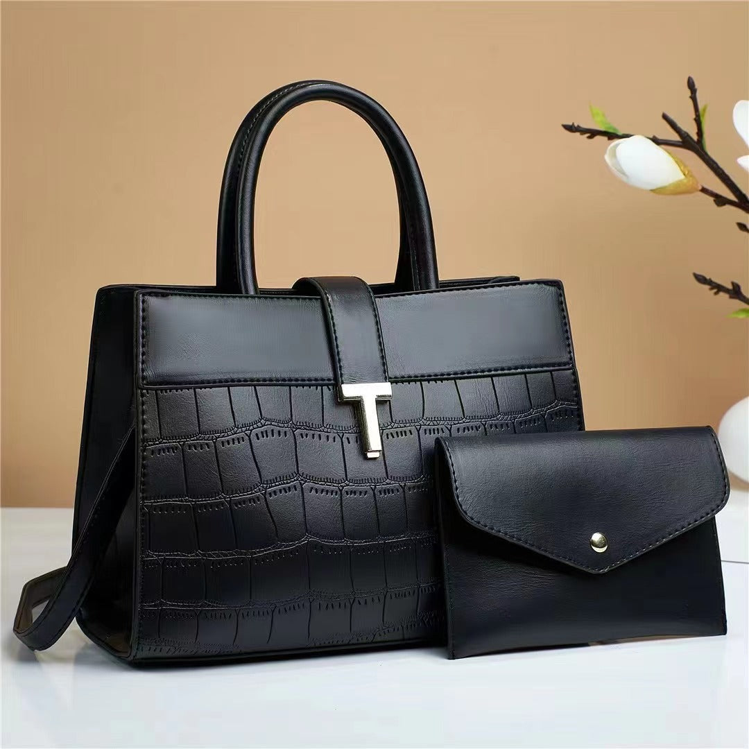 Solid Color Fashion Crossbody Bag for Mother and Child Pi-Mart
