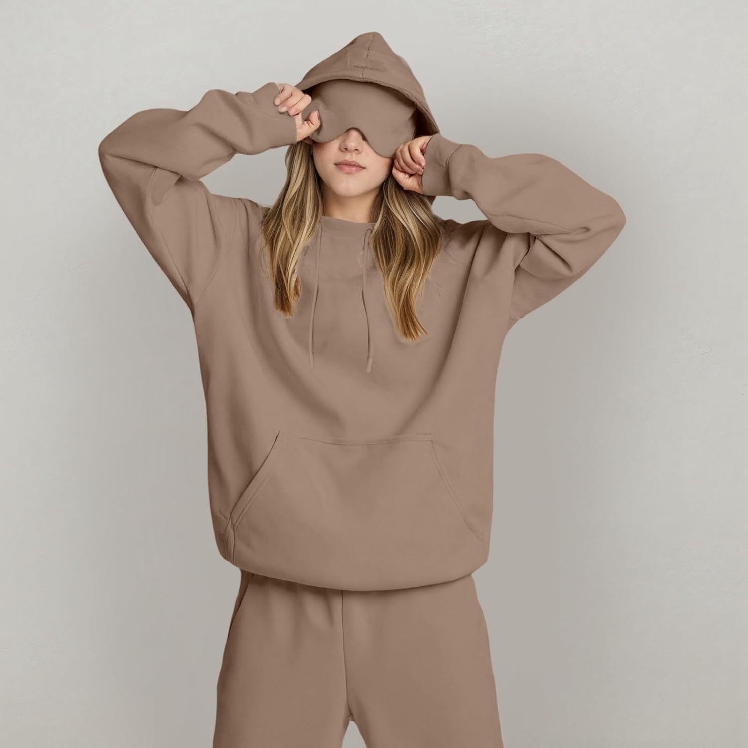 Women's Fashion Solid Color Hooded Top LadyShow.Store