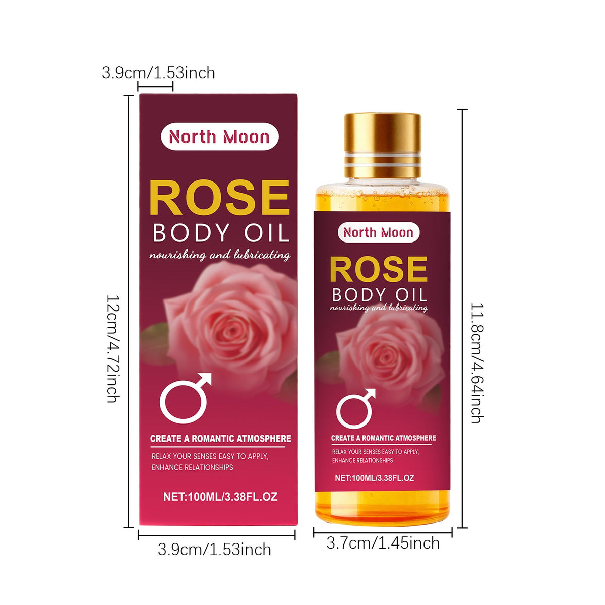 Contains Rose Plant Essence To Relax Senses, Adult Body And Mind Balance Essential Oil, Body Massage Essential Oil 100ml, 1 Box Tri Light Beauty