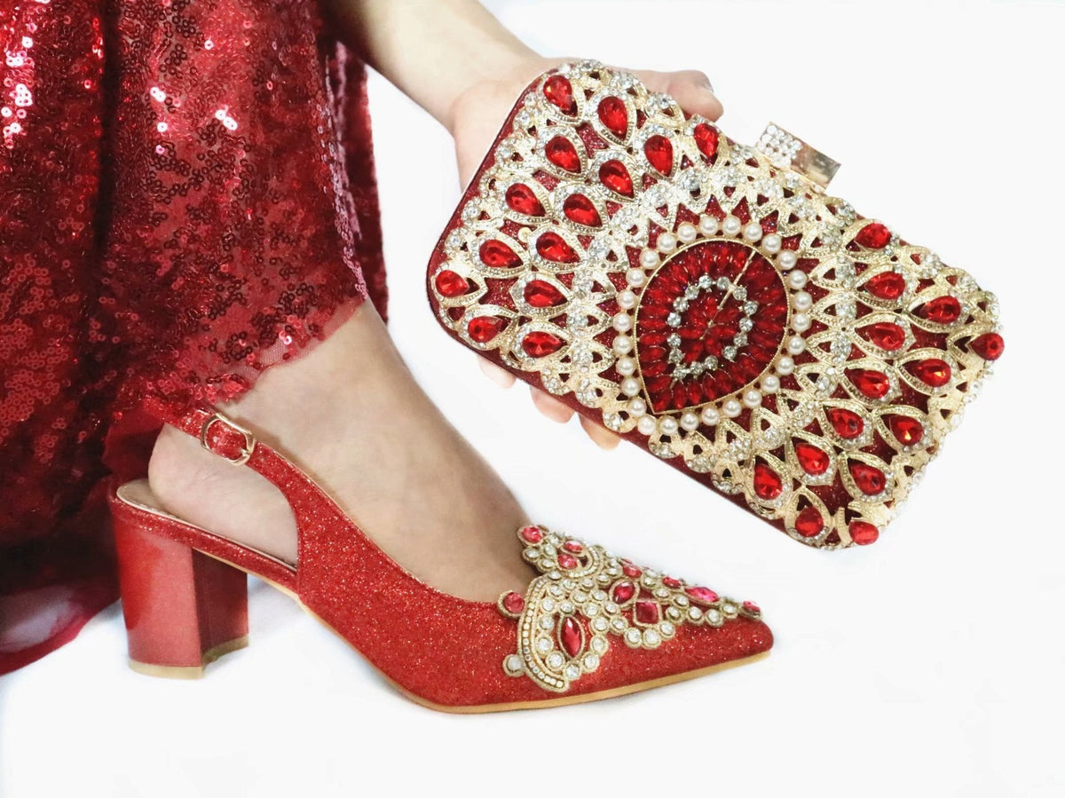 French Toe Shoes With A Stone Bag Designed By Women LadyShow.Store