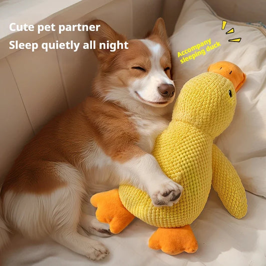 Pet Plush Toy Dog Calming Duck Stuffed Duck Toys Chew Toy Squeaky For Puppy Pet Teeth Cleaning Chew Pillow Toy Pet Supplies Pets Fashion