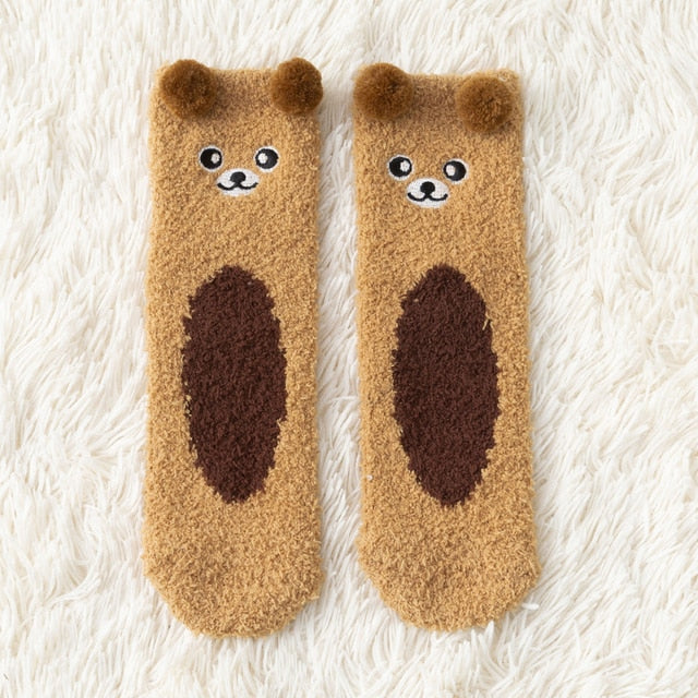 Women's  Fuzzy Socks Winter Warm Fleece Pi-Mart