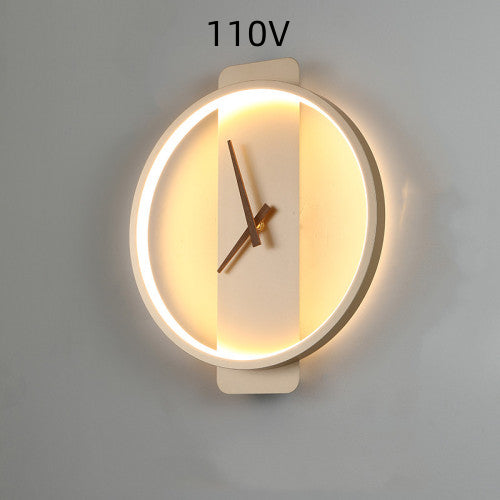 Nordic Wall Lamp Bedroom Bedside Lamp Clock Modeling Lamp PearlNestDecor.com