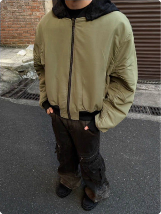 Men's Detachable Hooded Double-sided Leather Jacket LuxuryLifeWay Online Store