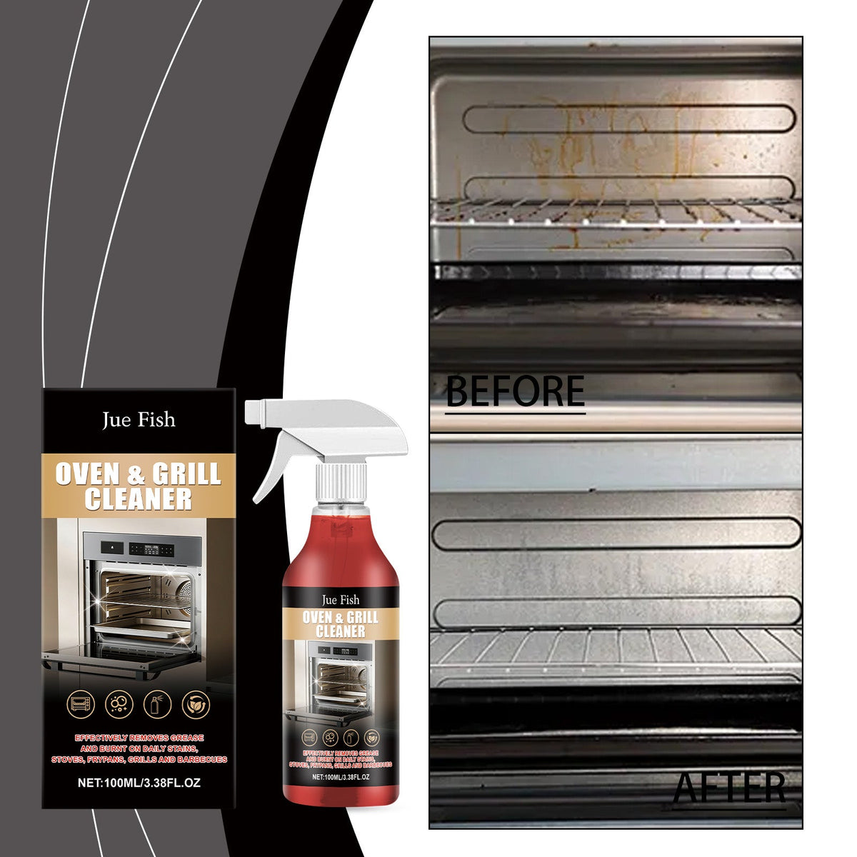 Stove And Oven Cleaner 1 00ml-1box Tri Light Beauty