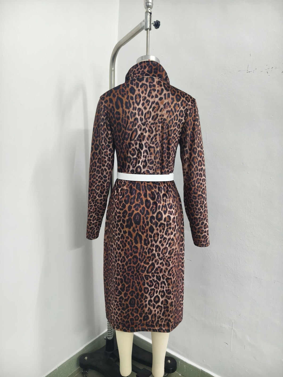 European And American Cross-Border 2026 New Leopard Print Autumn Personalized Long-Sleeve Dress NorixaFashion.com