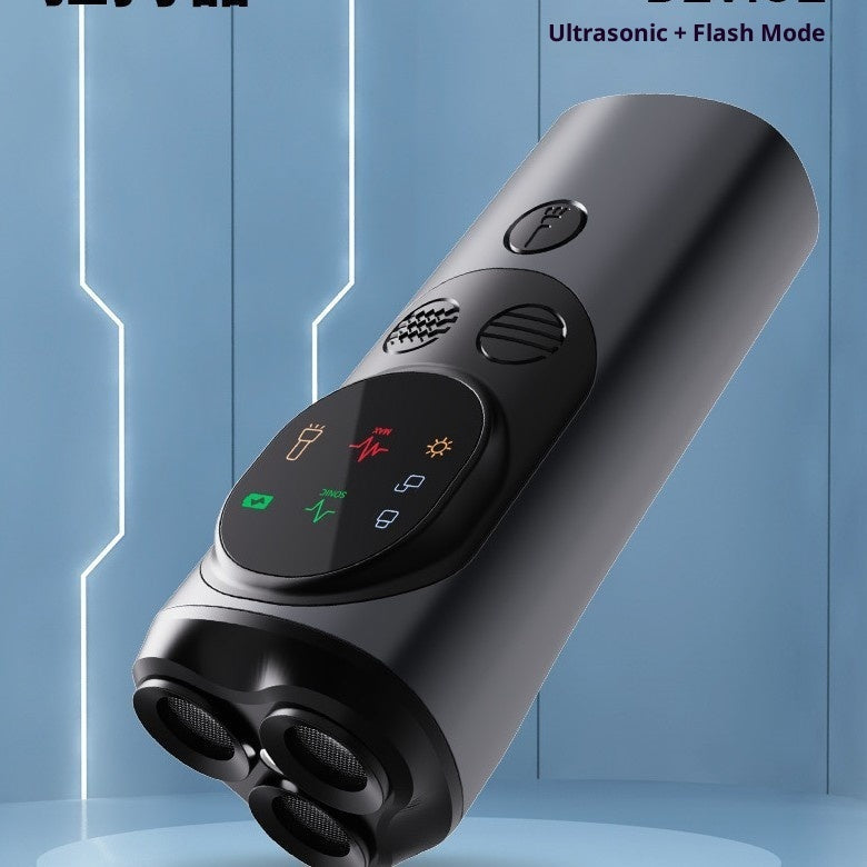 Ultrasonic Three-head Dog Repellent Bark Stopper Handheld Portable Dog Trainer With Light Dog Repellent Anti-dog Bite Driving Device Pets Fashion
