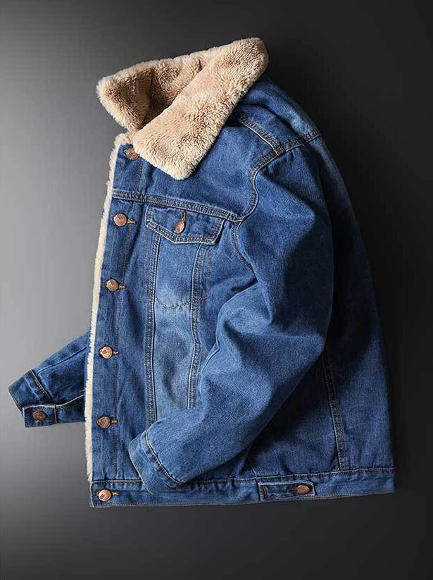 Thick Insulated Denim Jacket Pi-Mart