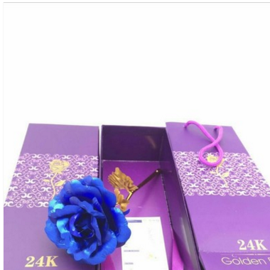 24K Gold Foil Purple Rose - Mother's Day Gift LadyShow.Store