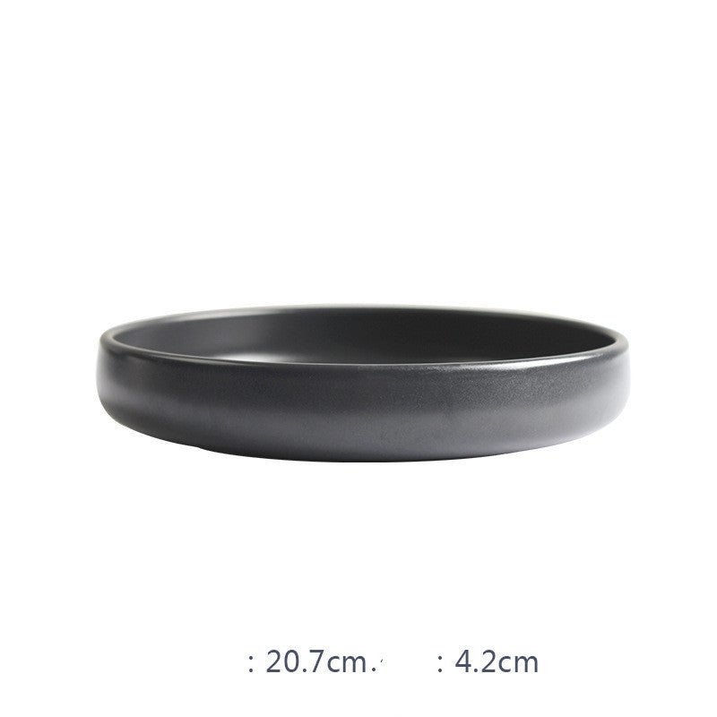 Nordic Ceramic Rice Bowl Steak Plate Deep  Household Tableware Dish Set LadyShow.Store