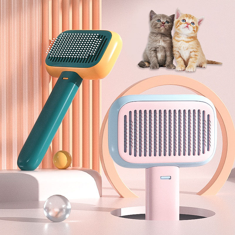 New Pet Cat Dog Hair Brush Hair Massage Comb Open-Knot Brush Grooming Cleaning Tool Stainless Steel Comb Pets Fashion