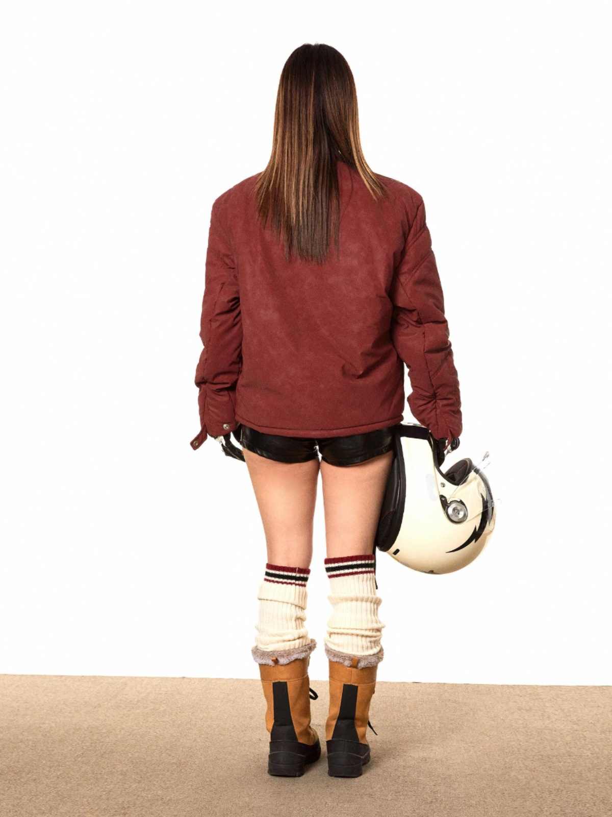 Stand Collar Retro Motorcycle Cotton-padded Jacket Retro Warm Coat LadyShow.Store