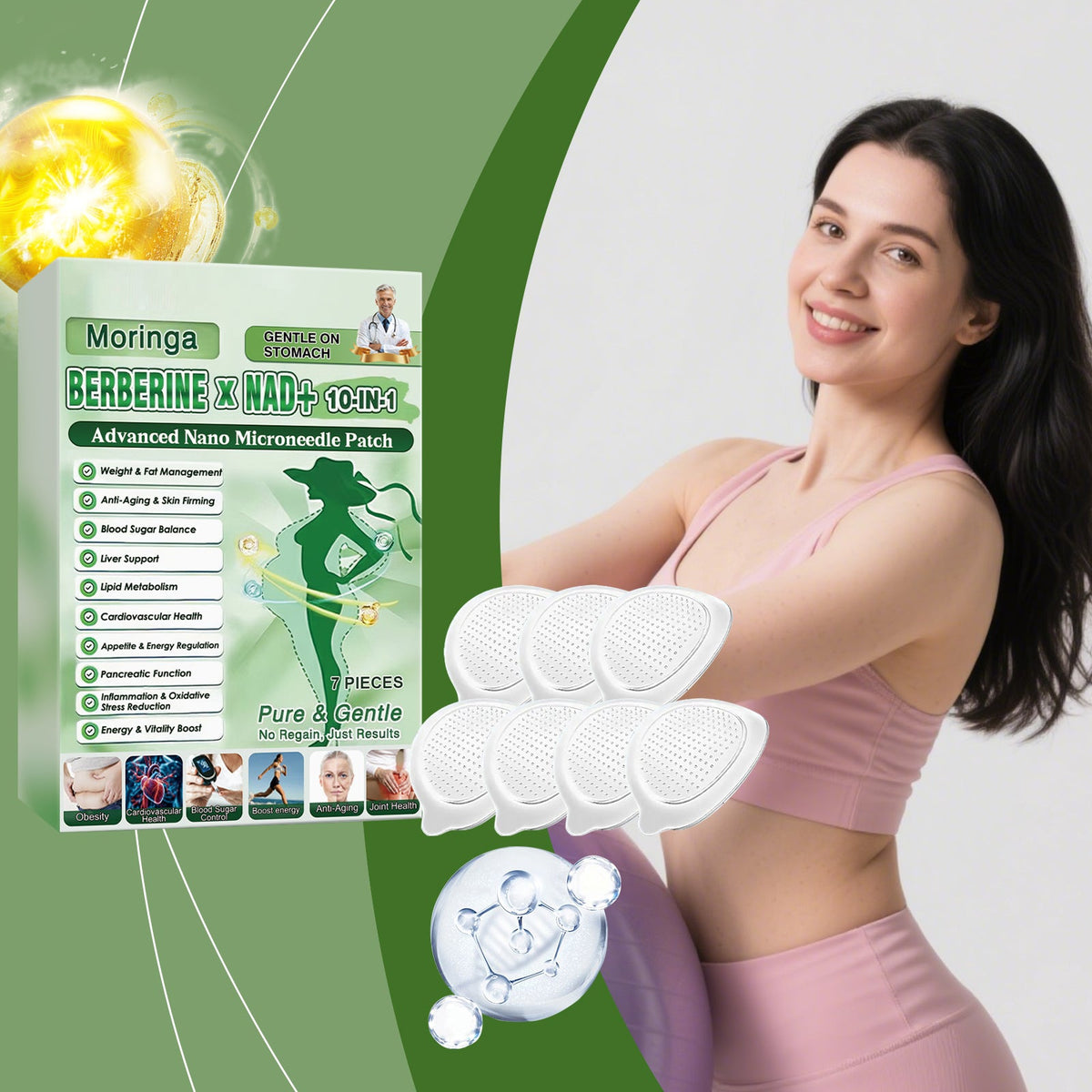 Moringa Care Microneedle Patch 7 Pieces 1Box Tri Light Beauty