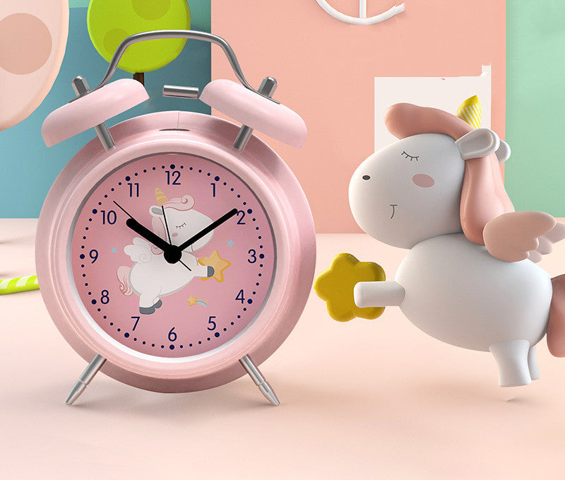 Bag Hair Help Mute Cartoon Small Alarm Clock Luminous Clock Dinosaur Cute Rabbit Bedroom Cute Alarm Clock Best YouTube Store