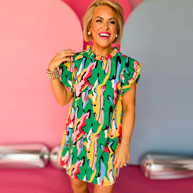 Fashion New Ruffle Sleeve Dress Women NorixaFashion.com