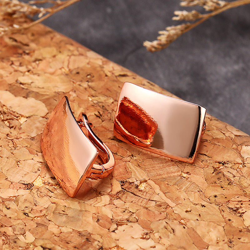 Earrings Rectangular Earrings Rose Gold Ear Clip LadyShow.Store