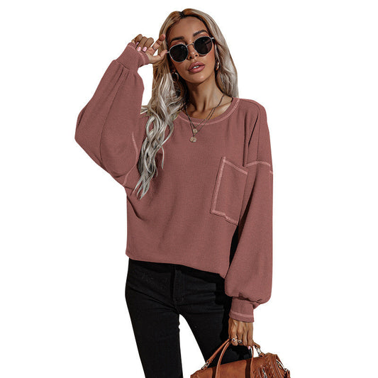 Women's Long-sleeved T-shirt Loose Long-sleeved Sweater