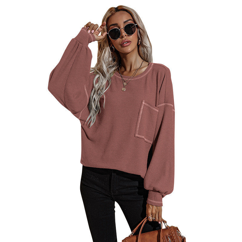 Women's Long-sleeved T-shirt Loose Long-sleeved Sweater