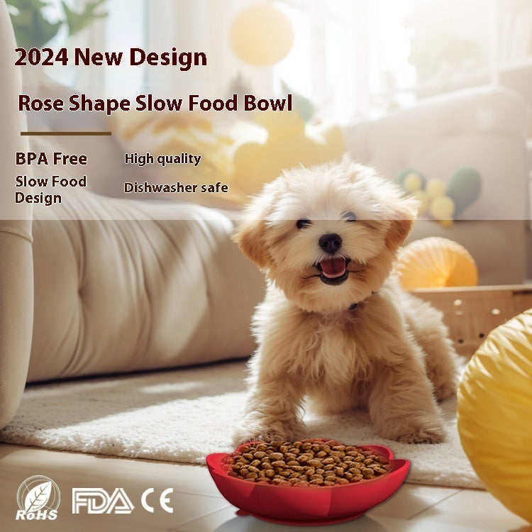 Non-slip Slow Feeding Silicone Dog Food Bowl Easy To Clean Pets Fashion
