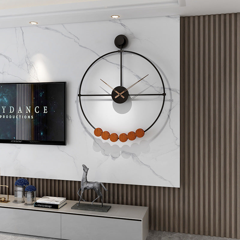 Wall Clock Simple Fashion Art Light Luxury Clock Living Room Creative PearlNestDecor.com