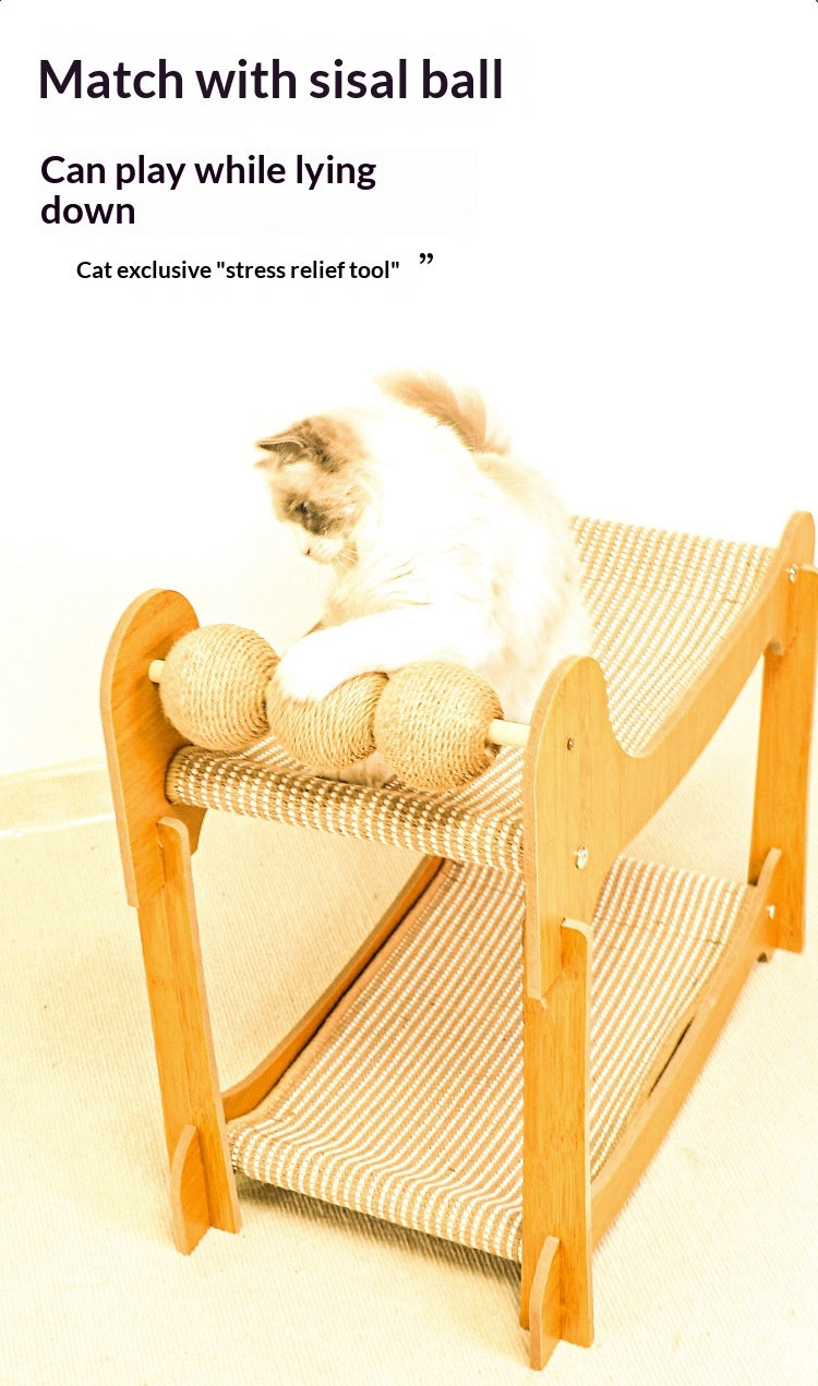 Multi-layer Sisal Cat Scratcher Lounge, Wear-Resistant & Low-Shedding Pet Toy Pets Fashion