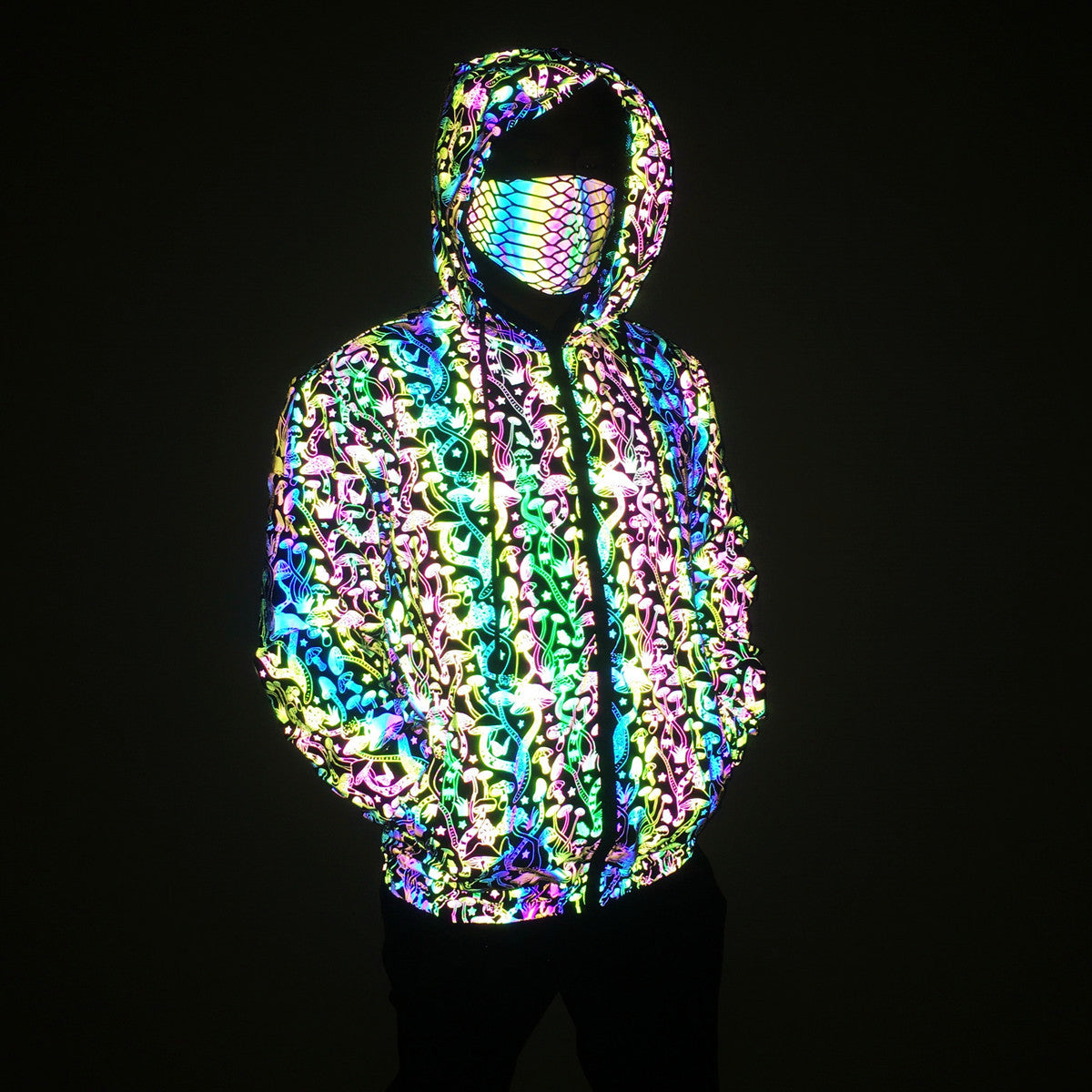 Symphony Luminous Jacket Windbreaker Reflective Hooded Jacket Best YouTube Store