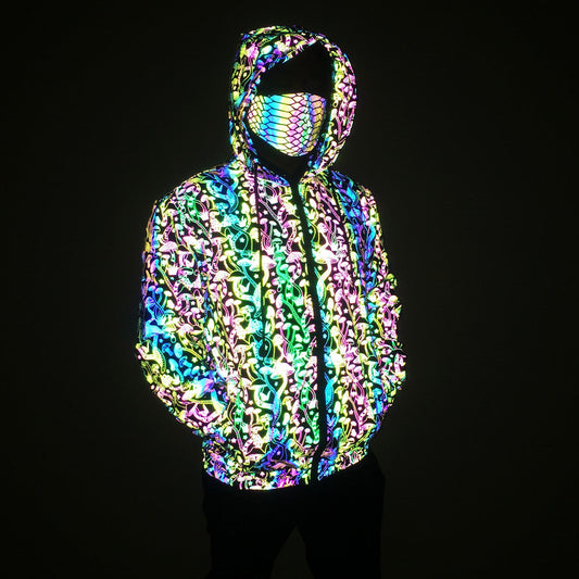 Symphony Luminous Jacket Windbreaker Reflective Hooded Jacket Best YouTube Store