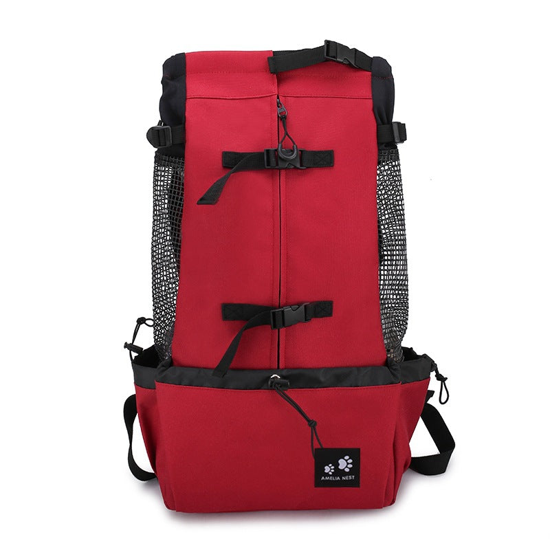 Pet Dog Carrier Bag Carrier For Dogs Backpack Out Double Shoulder Portable Travel Backpack Outdoor Dog Carrier Bag Travel Pets Fashion