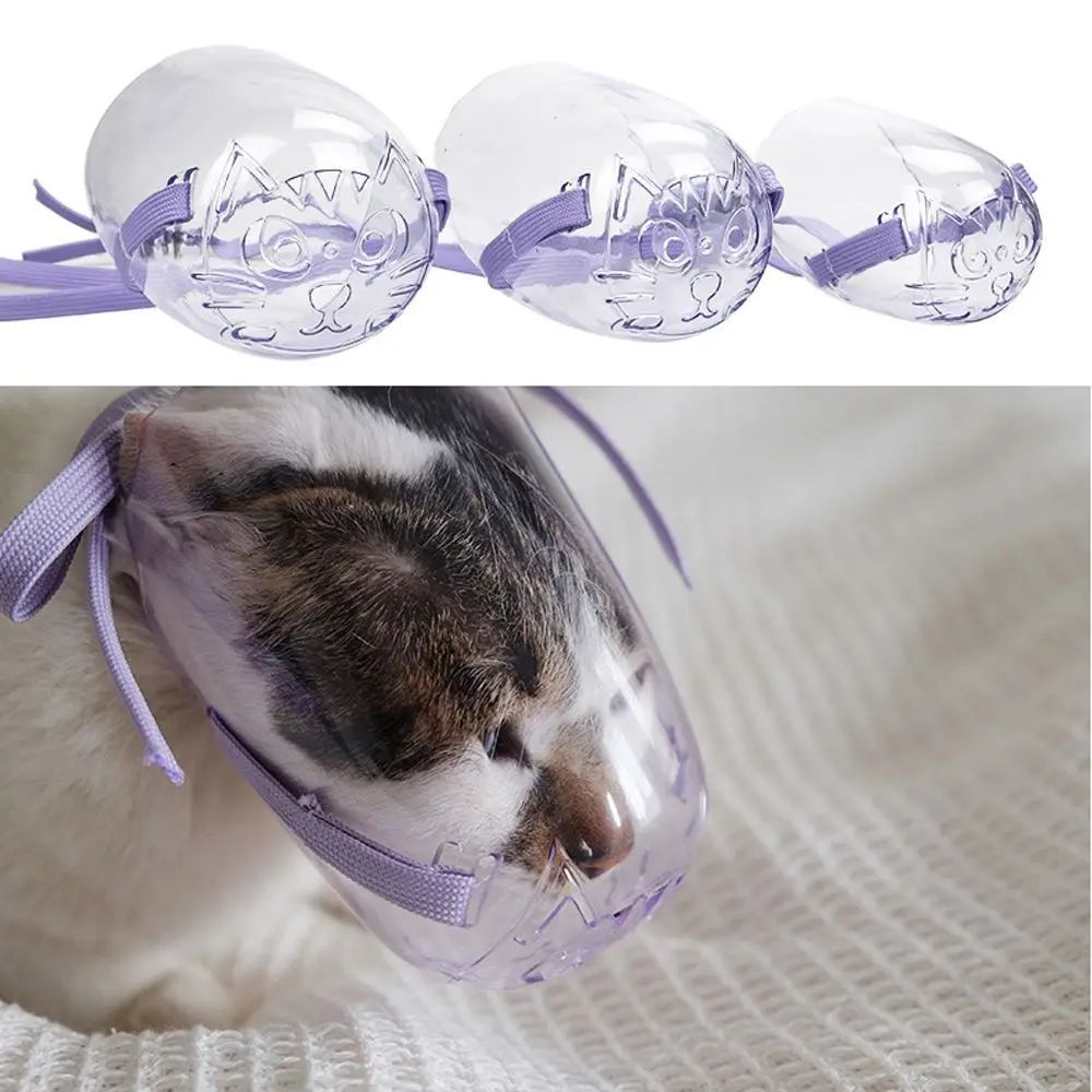 Cat Muzzle Anti-Bite Grooming Mask Adjustable Pet Mouth Cover For Bathing,Prevent From Cats Biting Chewing,Safety Prevent Pets Fashion