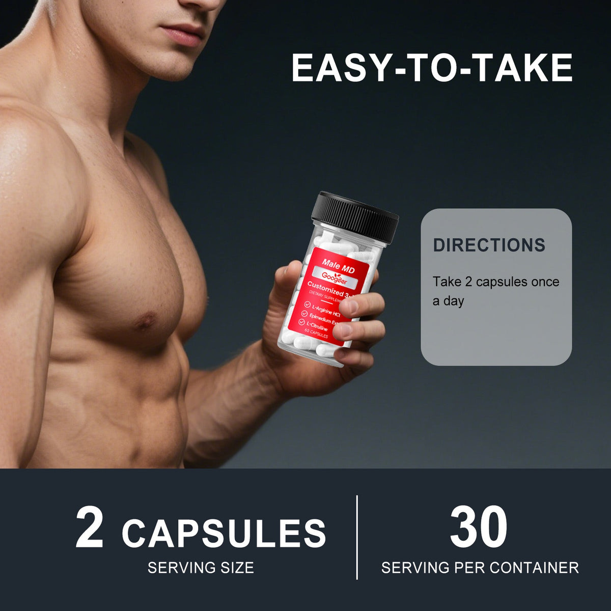 Male Enhancement Capsules 60 Capsules 1Bottle Tri Light Beauty