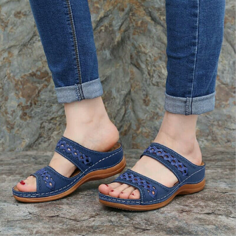 Thick Sole Retro Sewing Ethnic Style Casual Women's Slippers LadyShow.Store