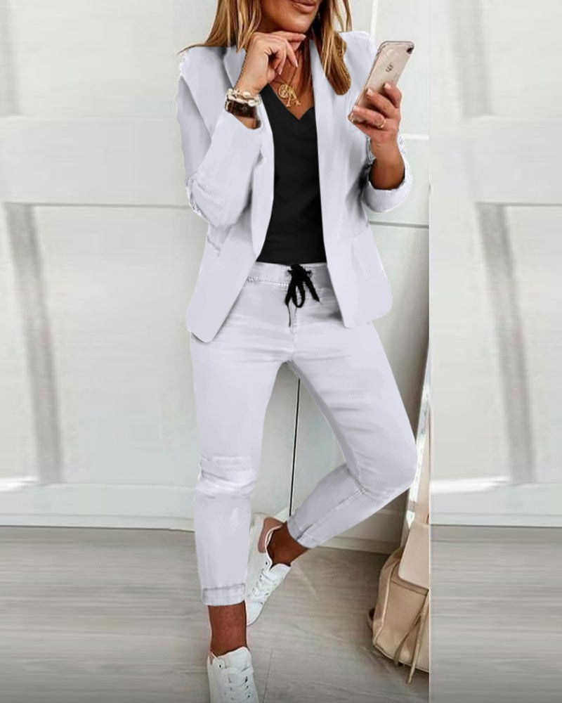 Ladies Fashion OL Suit Trousers Suit NorixaFashion.com