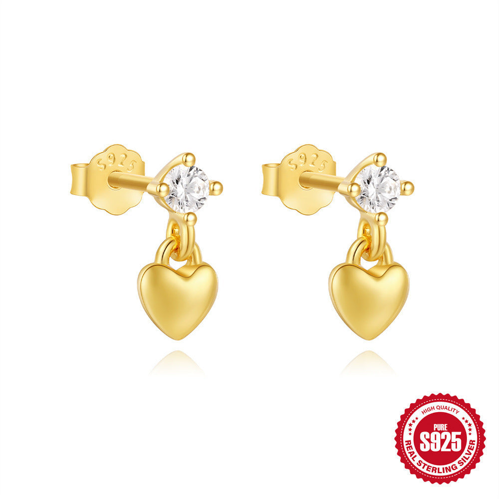Daily S925 Sterling Silver Stud Earrings LadyShow.Store