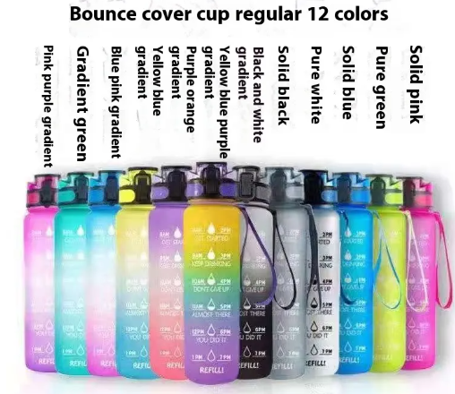 Gradient Color Sports Water Bottle LadyShow.Store