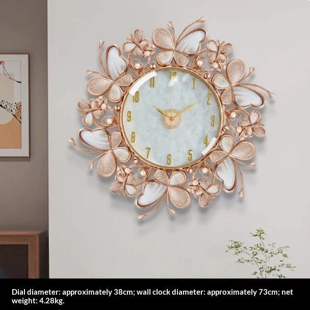Wall Clock Living Room Decorative Clock Modern Creative Nordic Style Home Clock PearlNestDecor.com