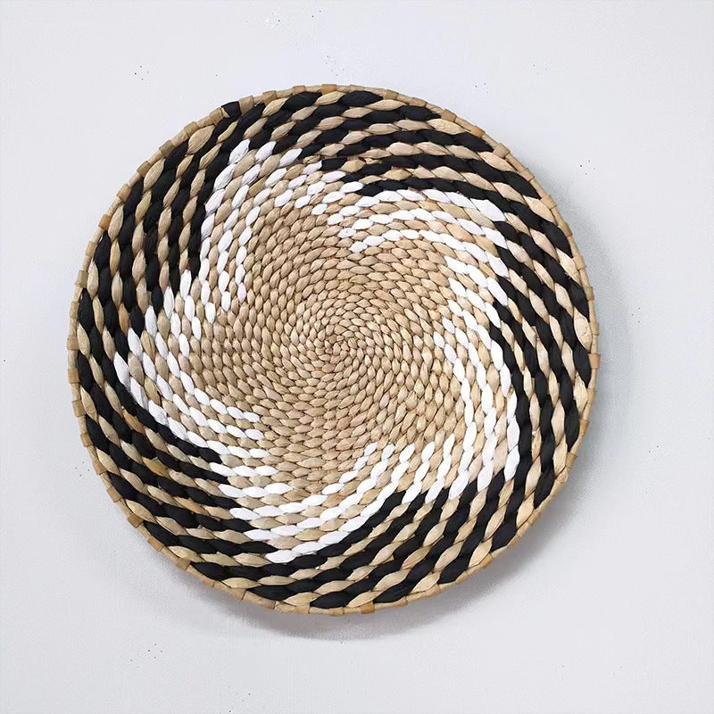 Woven Straw Wall Decor Round Living Room Ornament Wall Hanging PearlNestDecor.com