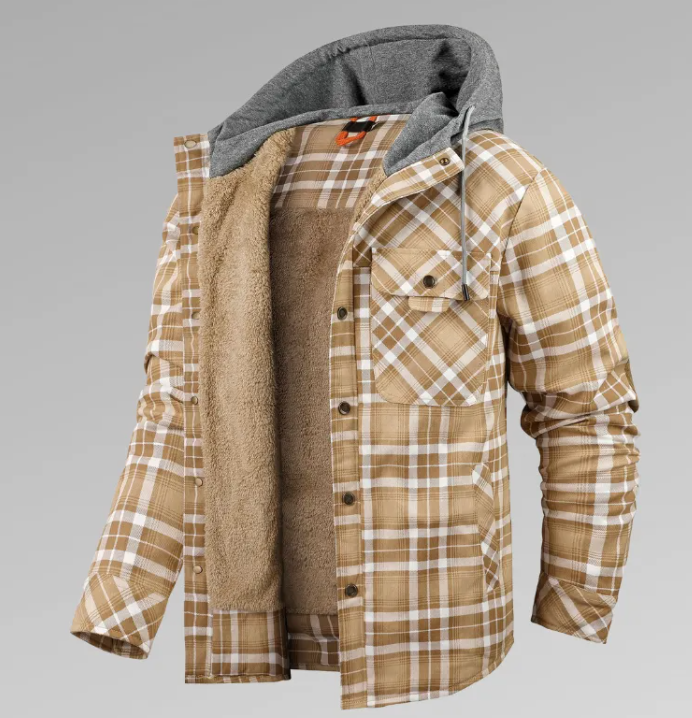 Winter Warm Hooded Plaid Jacket Best YouTube Store