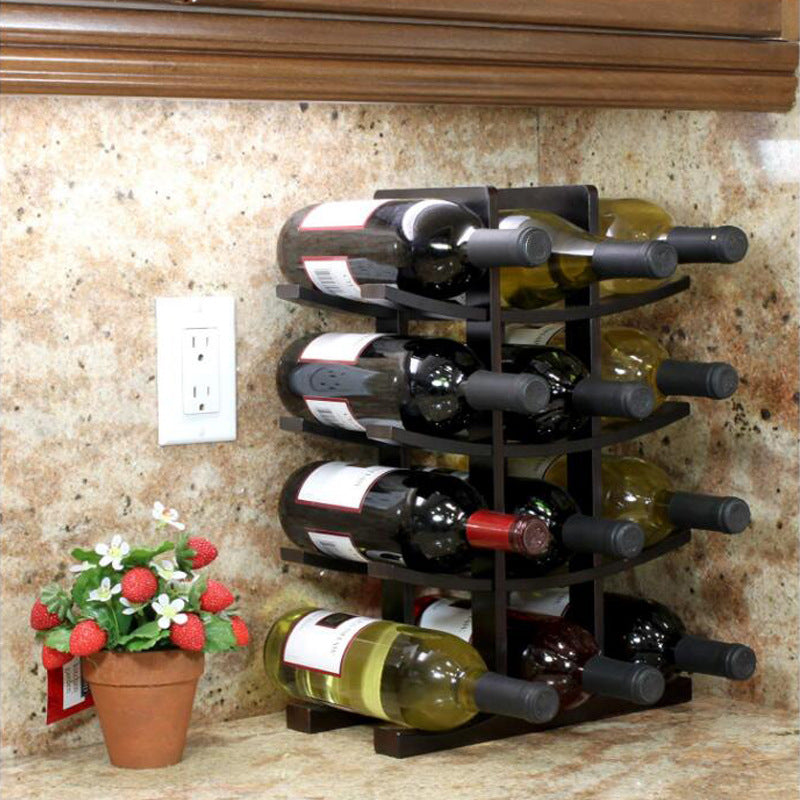 Creative Wooden Wine Rack Decoration