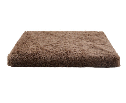 Plush Square Pet Bed Wave Memory Foam Deep Sleep Dog Sofa Bed Pets Fashion