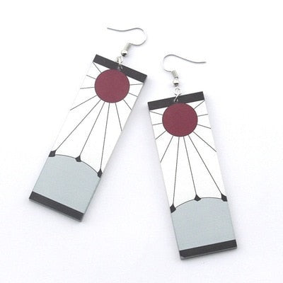 Acrylic Tanjiro Earrings Pi-Mart