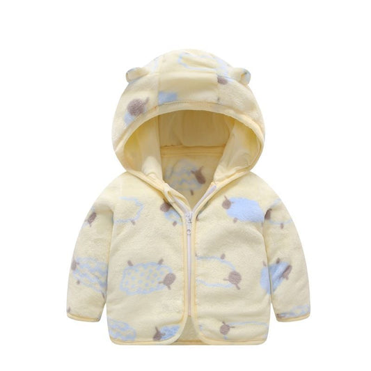 Children's Hooded Coral Fleece Padded Jacket Pi-Mart