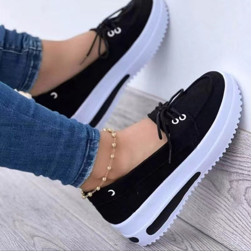 Casual Shoes Fashion Platform Heel Platform Peas Loafers LadyShow.Store