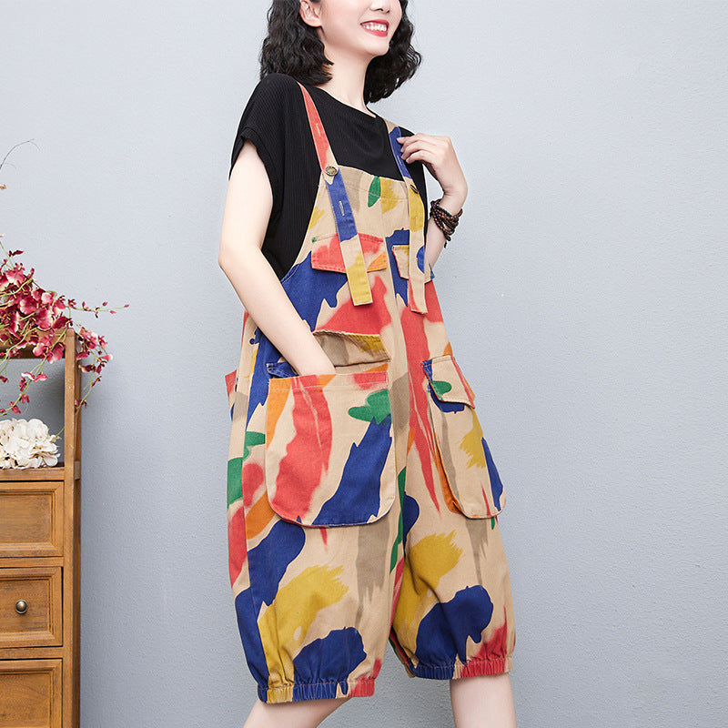 Denim Lantern Strap Pants Pi-Mart