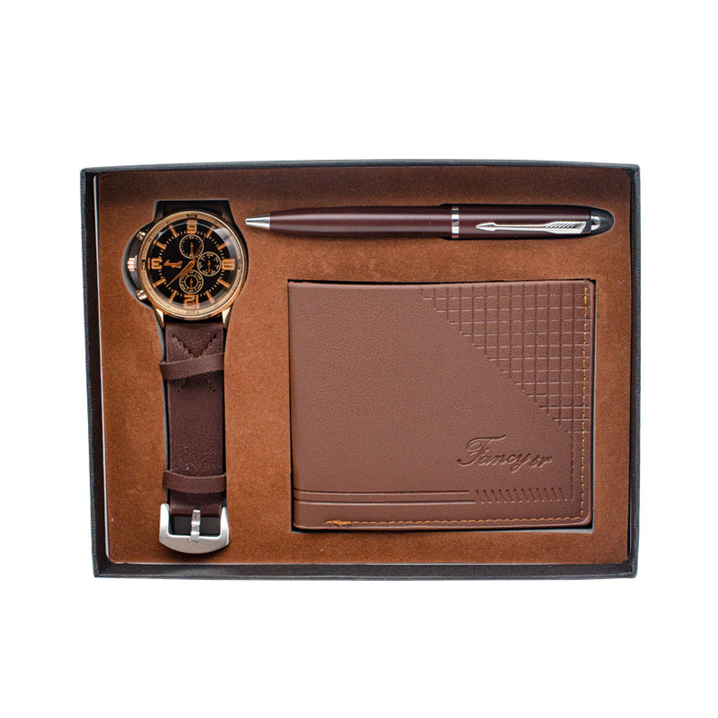 Creative Holiday Gift Wallet Pen Watch Set Best YouTube Store