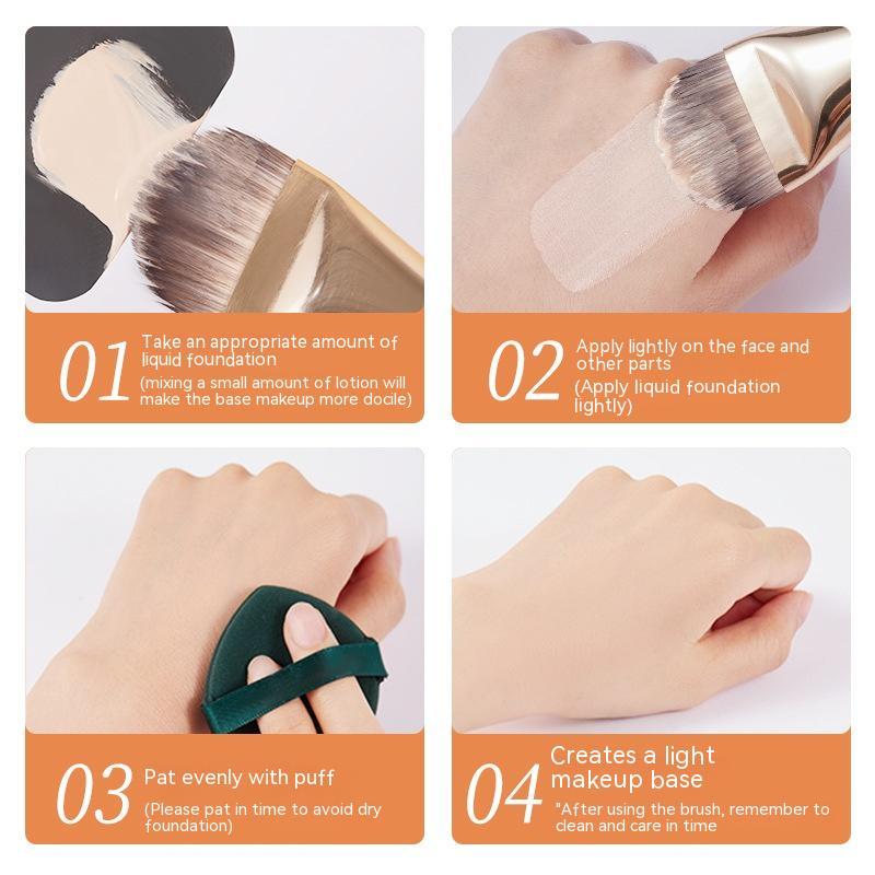 Lightweight Seamless Flat Head Base Makeup Facial Care Brush LadyShow.Store