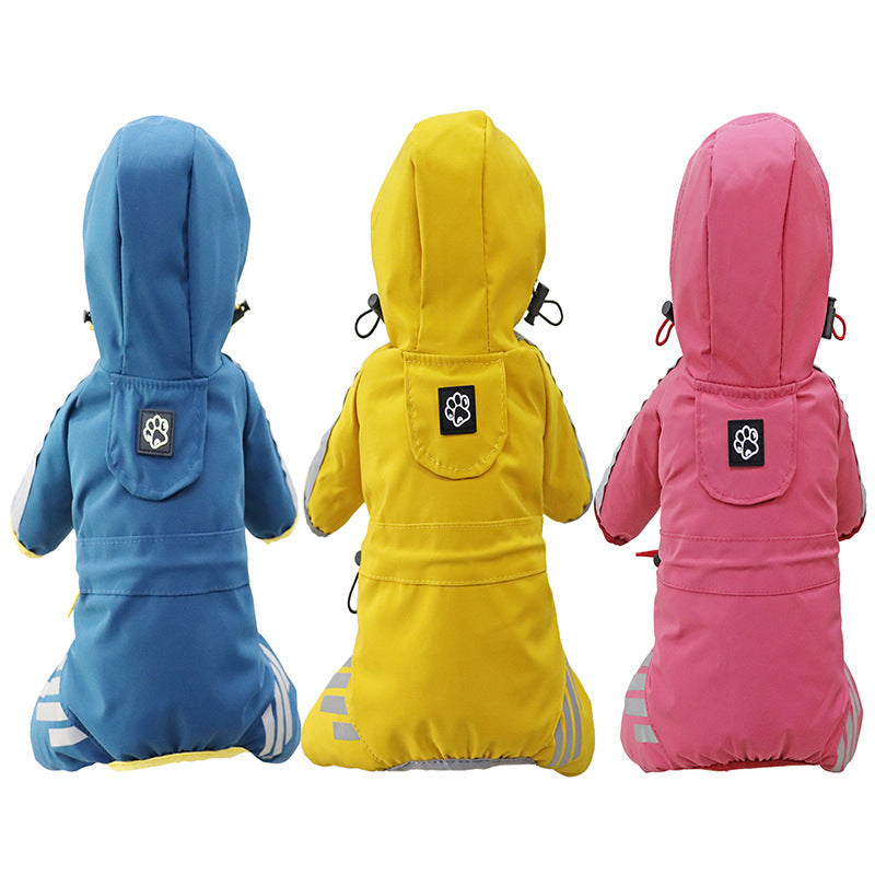 Dog Raincoat Full Package Four Feet Waterproof Rain Cape Pet Products Pets Fashion