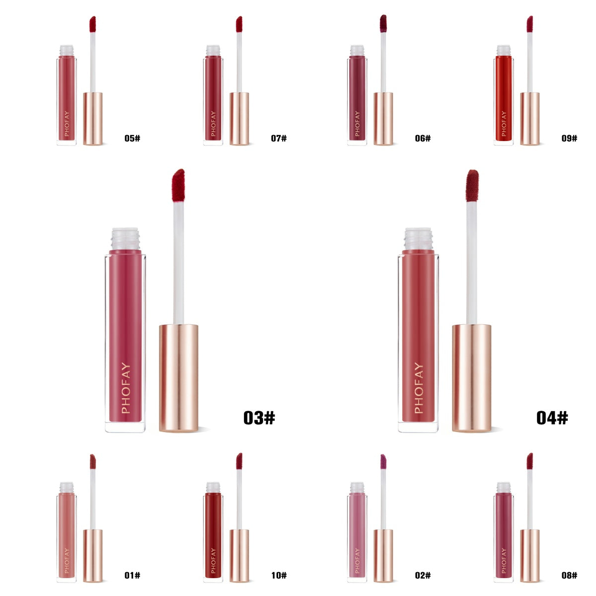 PHOFAY Non-Sticky Lip Gloss LadyShow.Store