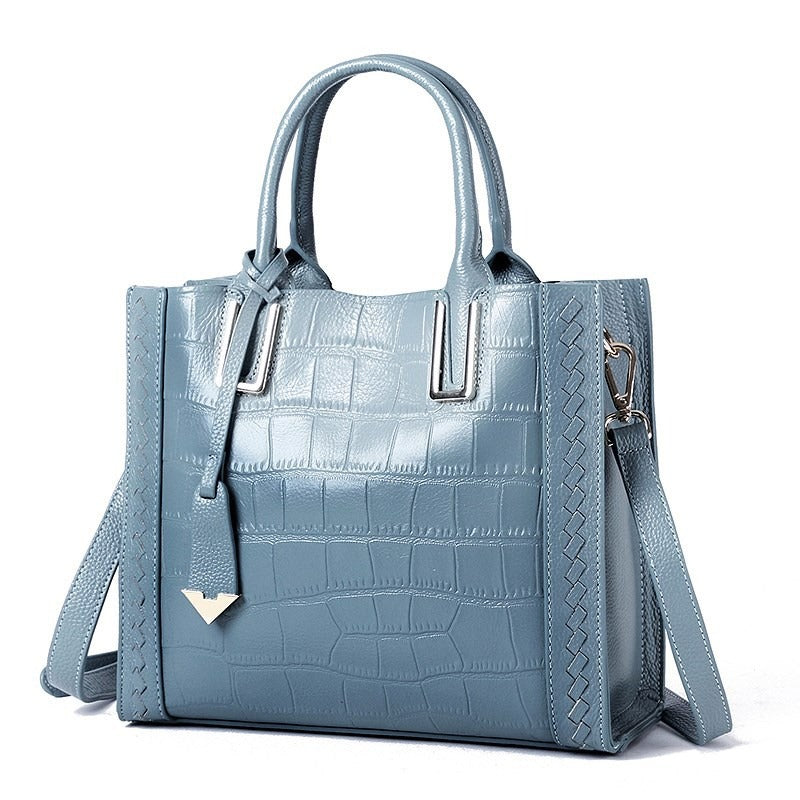 Pattern Woven Leather Tote Handbag for Women LadyShow.Store